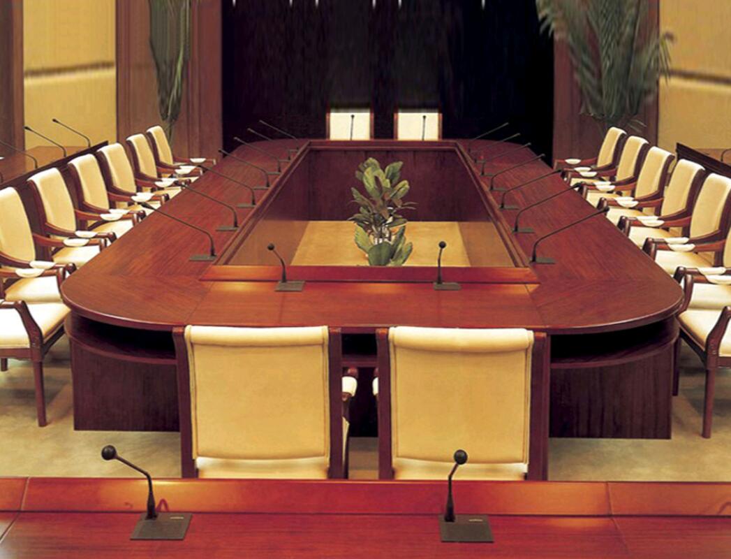 椭圆大型会议桌培训桌U型台办公家具油漆会客长桌商务洽谈开会台