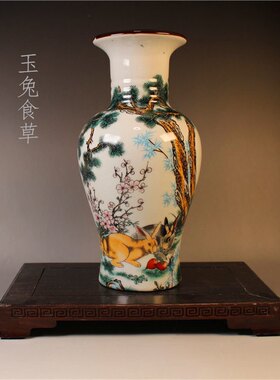 乾隆粉彩仿古做旧展柜摆件特价清