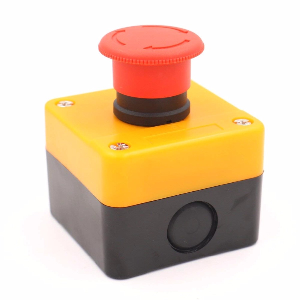 Red Sign Emergency Stop Push Button Weatherproof Pushbutton