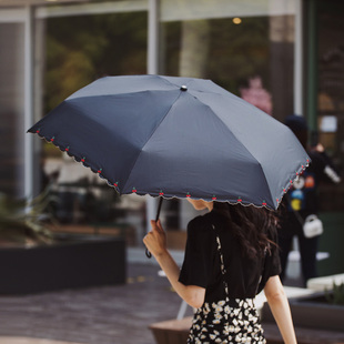 超轻小便携太阳伞防晒防紫外线女日系刺绣迷你遮阳防晒雨伞