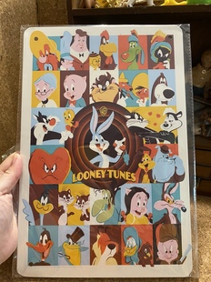 出口外贸Looney tunes 兔八哥华纳电影铁皮画挂饰房间装饰