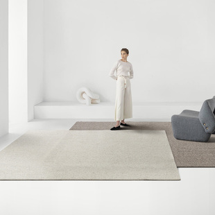 羊毛地毯客厅纯色简约圈绒高端加厚隔音防潮耐脏易打理混纺可定制