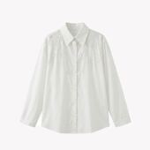 衬衫 设计感重工亮片Polo领长袖 韩版 女6202 玉米专享