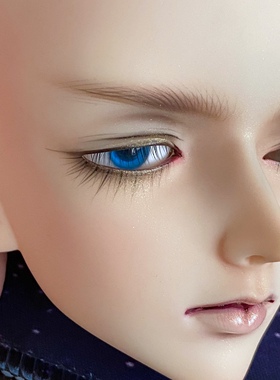 BJD娃娃玻璃眼珠现货攻眼蓝色蓝瞳低弧小虹膜12/14/16mm3分4分6分