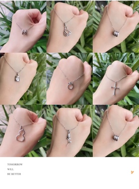 锁骨链生日礼物钻石吊坠送女友