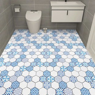地板贴纸防水防滑耐磨自粘地面加厚浴室洗手间卫生间厕所地贴PVC