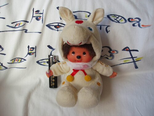 蒙奇奇 monchhichi 绝版 老款 白色Rody 坐款 30周年 无手牌