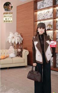 叠穿上衣 美拉德麂皮绒立领马甲外套机车夹克无袖 爆米花专享