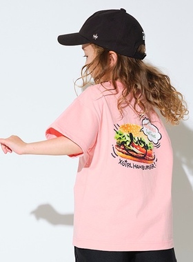 日本高端代g品牌Xgirl 全棉印花T恤夏款女童预