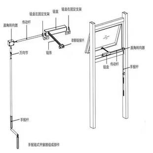 手摇链条开窗器开窗机消防通风排烟专用