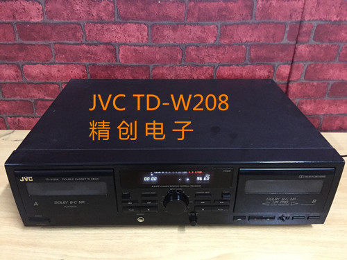 JVC卡座TD-W208发烧卡座录音机双卡座自动翻带卡座进口卡座录音机