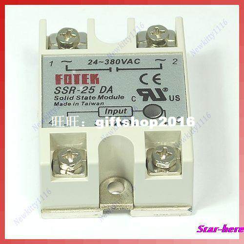 Hot SSR 25A Solid State Relay 3-32V DC 24-380V AC Control Fr