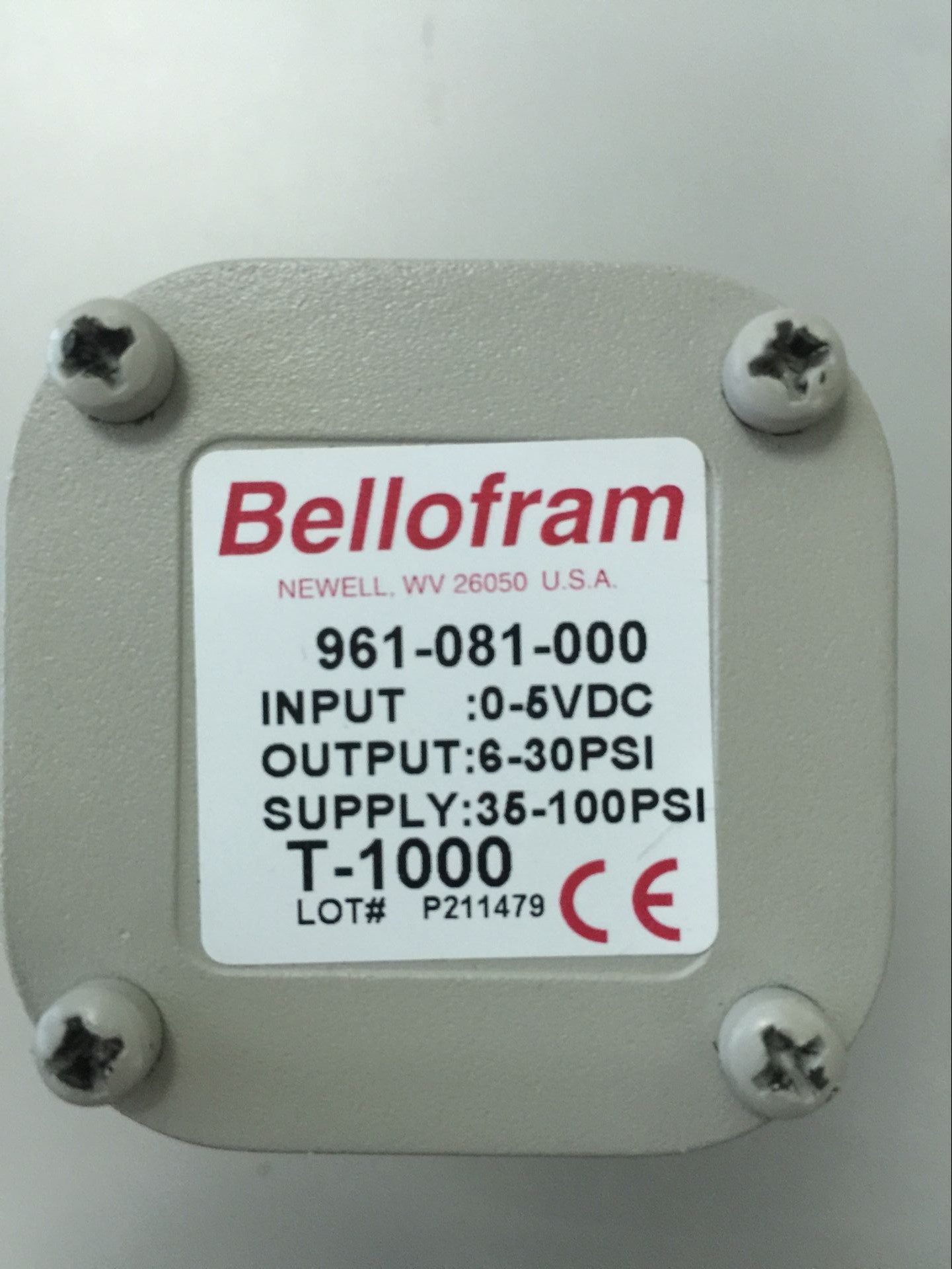 国产艾伦t1000型电气转换器比例阀961-080-000