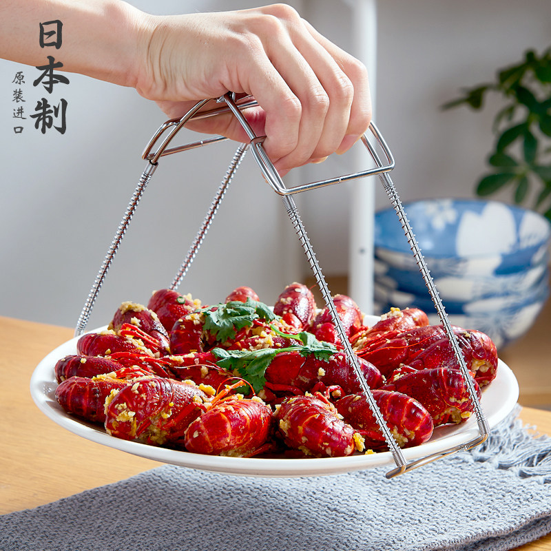 日本进口防滑取碗夹子家用防烫夹砂锅夹厨房用品抓盘子器夹碗碟器