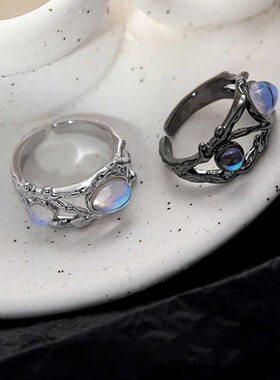 小众个性月光石黑白男女