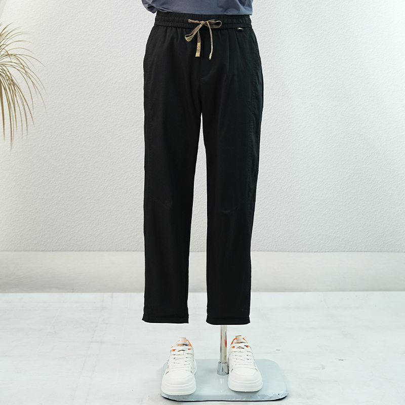 纯色九分休闲裤男装韩版宽松百搭