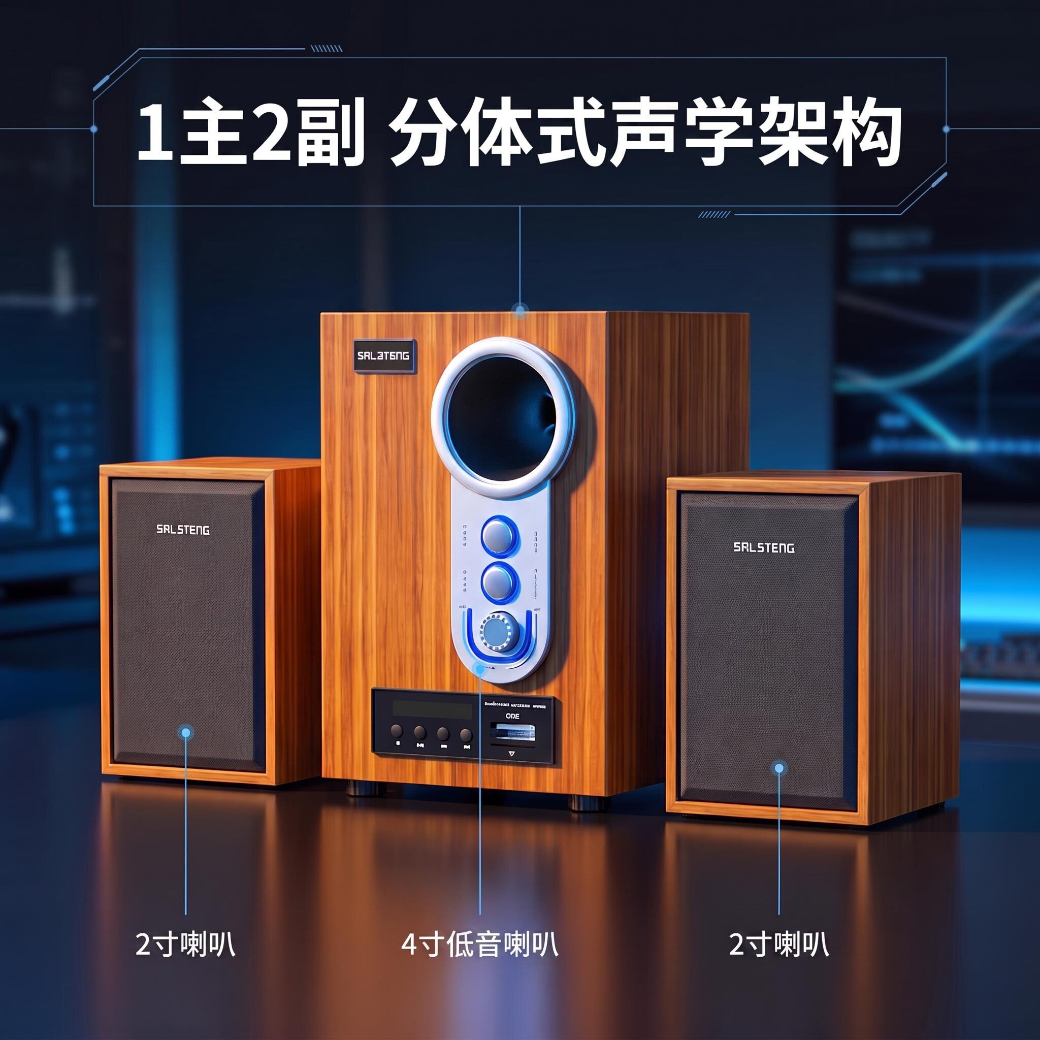台式重低音音箱沉浸式音质