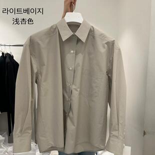 韩国东大门代购代购masculine 香味家气质翻领宽松通勤衬衫