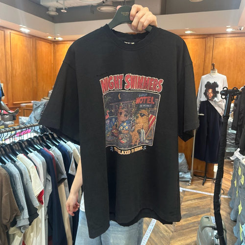 Red1982韩国东大门 GARMENT-P 26秋新款圆领印花短袖T恤
