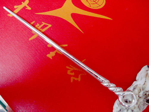 纯手工999纯银簪子古典麻花足银发簪饰品 挽发盘发中国风实用款 - 封面