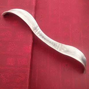 足银999发簪双尖复古作旧头饰实心盘发纯银发饰品回纹簪子礼物