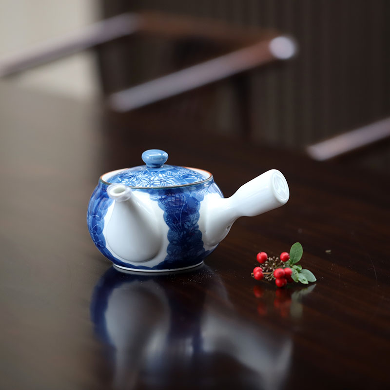 日本有田烧茶具秋草茶壶