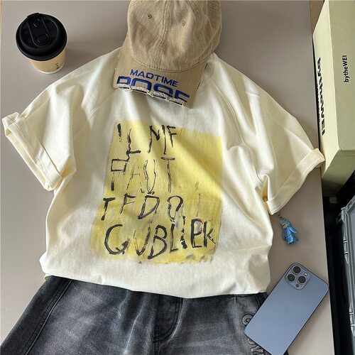 拉bora夏装儿童短袖韩版男童宽松短袖t恤女童中大童夏季上衣洋气