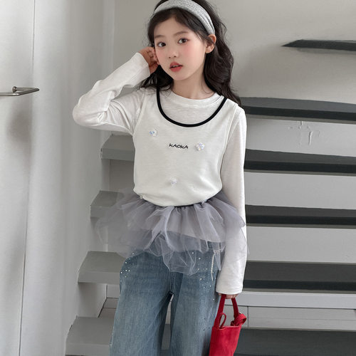bora女童套装秋季青少年长袖衣服甜美可爱春秋季儿童时尚洋气穿搭