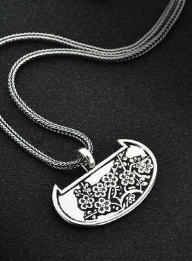 浮雕足银复古风汉服女士饰品挂件