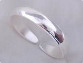 简约足银手环99银饰素银饰品男女款 传统999纯银手镯子时尚 光面版