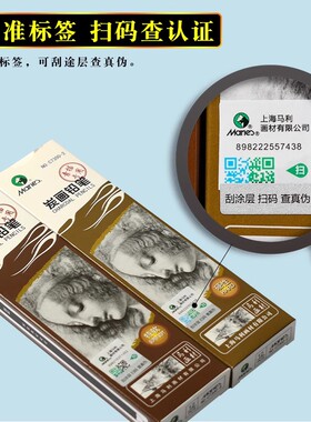 马利炭笔软性C7300美术生专用素描速写绘画铅笔套装软中硬特软14B