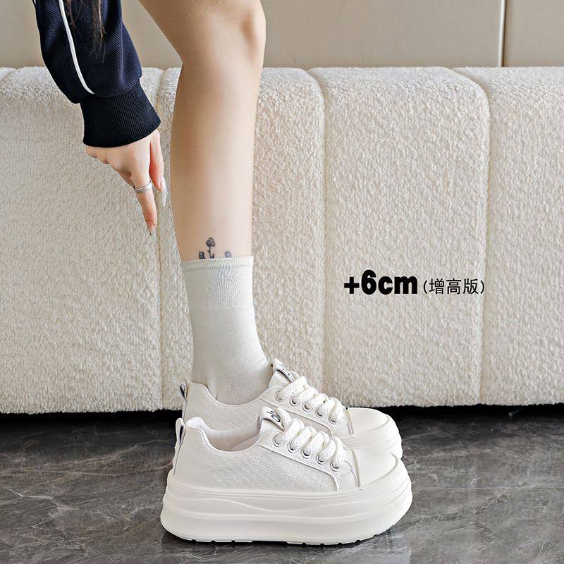 厚底小白鞋女夏新款透气网纱松糕板鞋百搭轻便运动休闲鞋,女鞋,时尚休闲鞋,淘宝优惠券,粉丝福利购,淘宝优惠卷