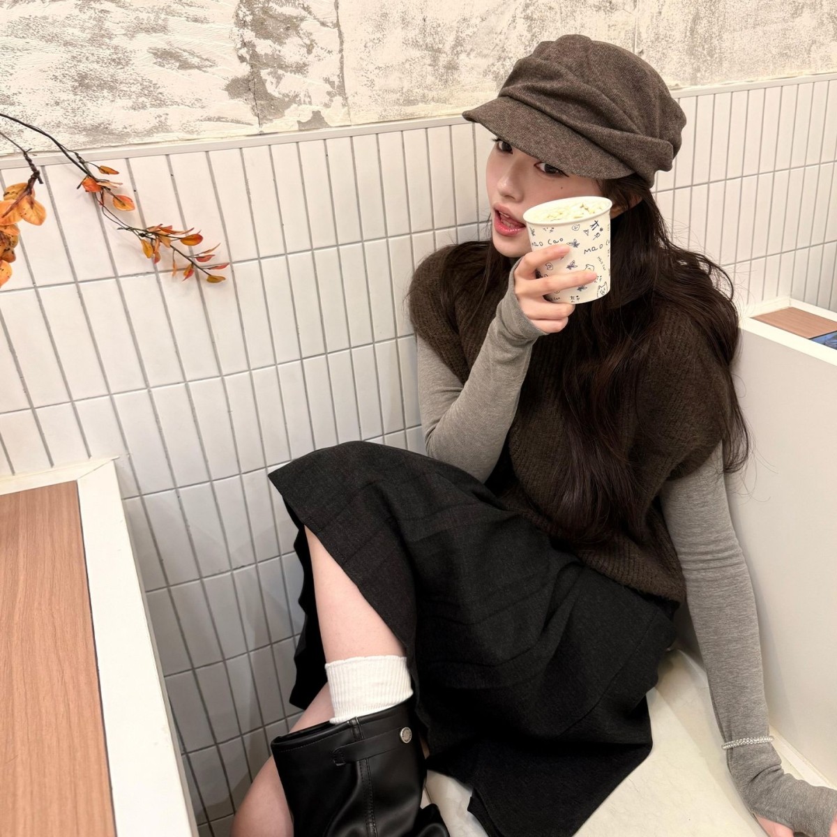 高级感毛衣针织连衣裙女秋冬2026新款韩系千金小香风穿搭一整套装,女装/女士精品,时尚套装,淘宝优惠券,粉丝福利购,淘宝优惠卷