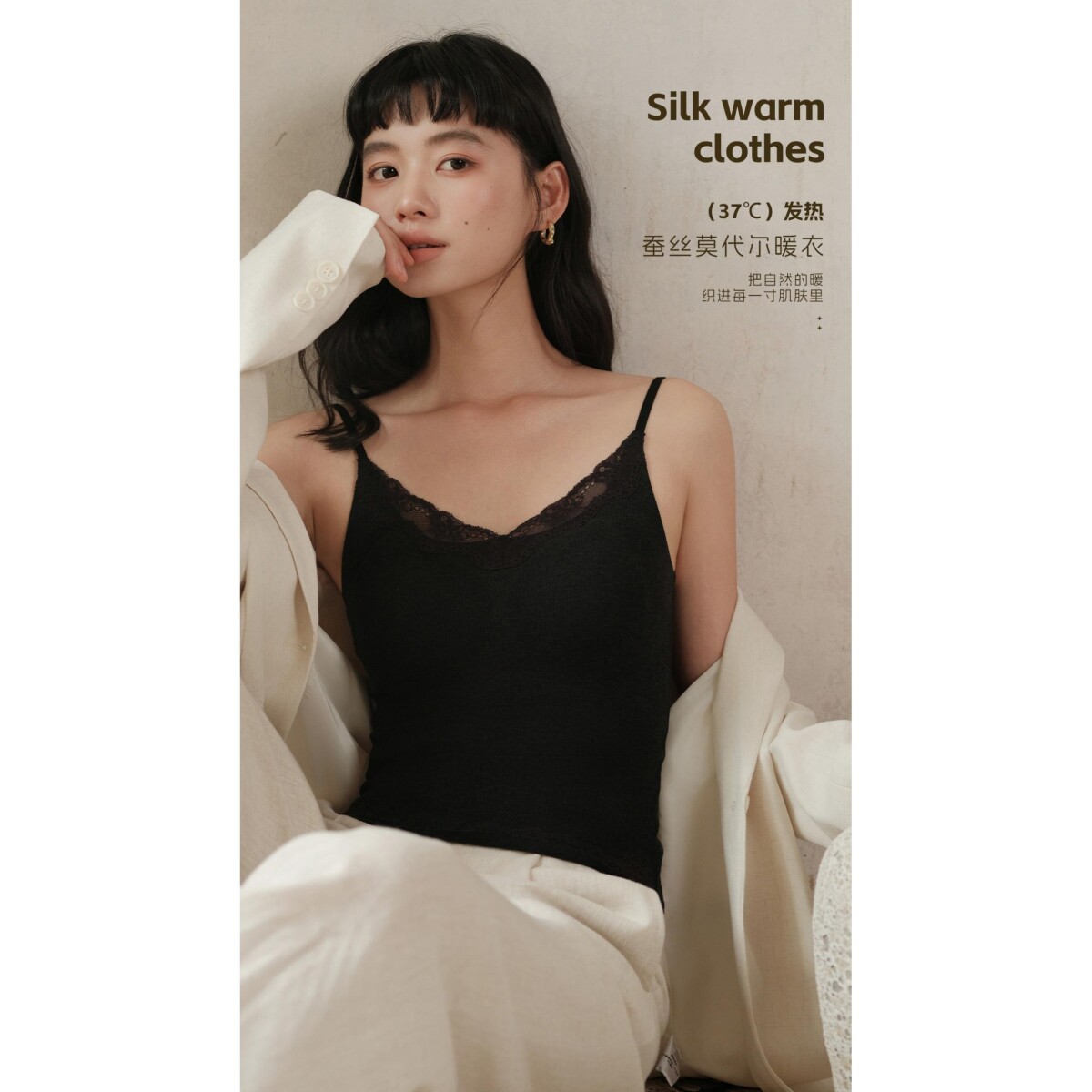 女士文胸-夏季长款吊带背心内搭带胸垫外穿防走光修身打底上衣女
