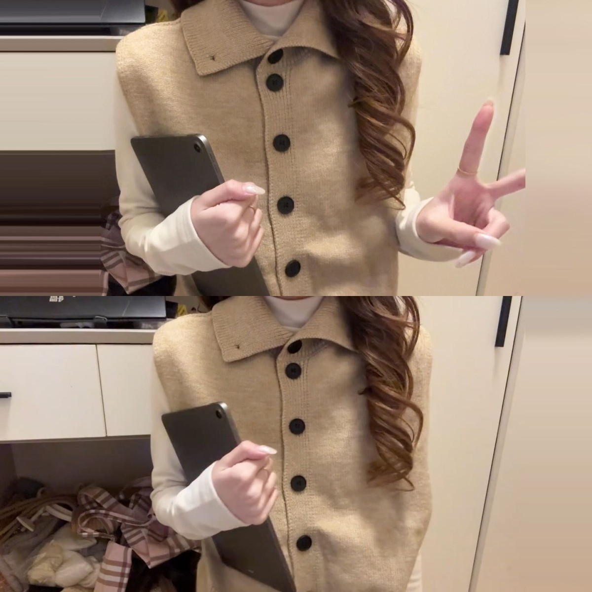 针织毛衣背心马甲女秋冬2025新款韩系穿搭超好看叠穿内搭上衣套装,女装/女士精品,毛衣,淘宝优惠券,粉丝福利购,淘宝优惠卷