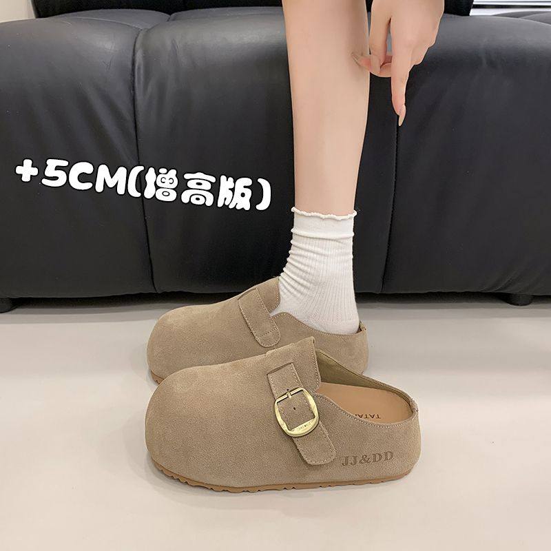 E076勃肯鞋包头半拖单鞋春季新款鞋女鞋,女鞋,乐福鞋（豆豆鞋）,淘宝优惠券,粉丝福利购,淘宝优惠卷