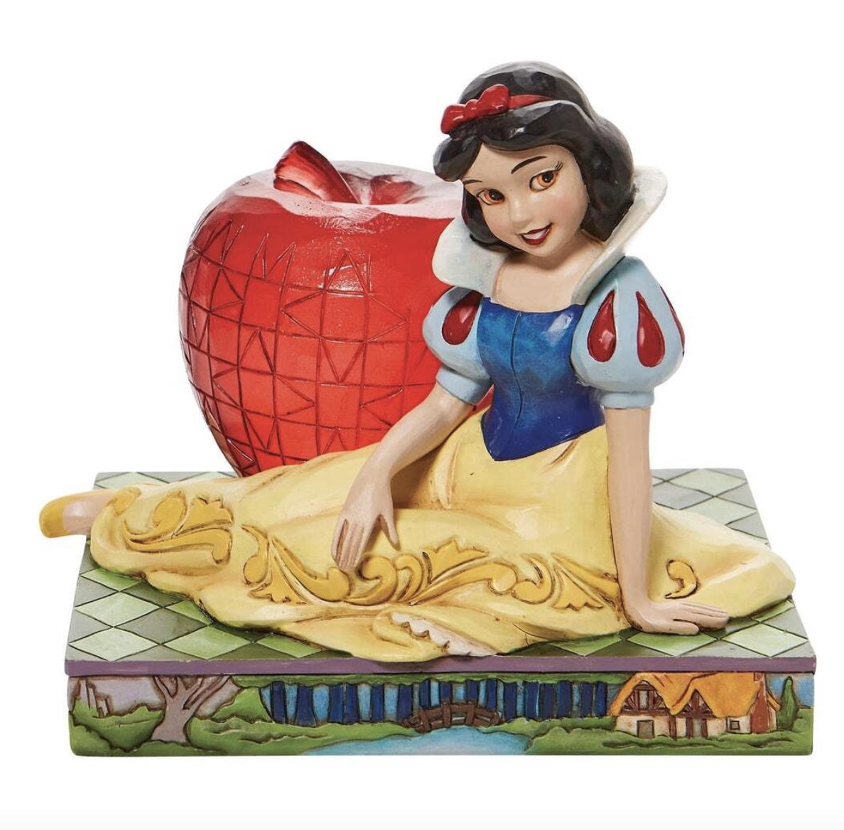 【disney美国代购】snow white & apple白雪公主红苹果树脂摆件