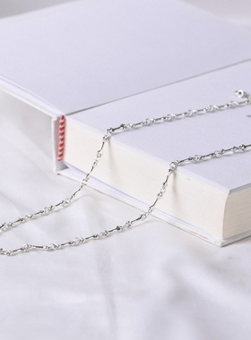 项链925纯银竹节男女通用