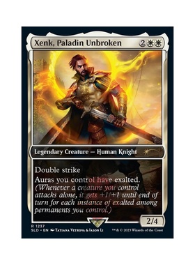 万智牌 Xenk, Paladin Unbroken 英文 secret Lair SL 白色