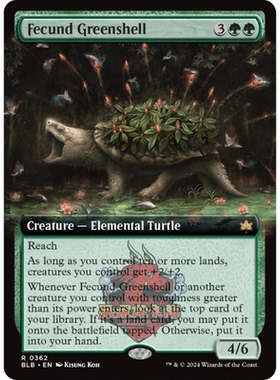 呆呆龙 万智牌 扩画 生机翠壳龟 Fecund Greenshell 0362 平/闪