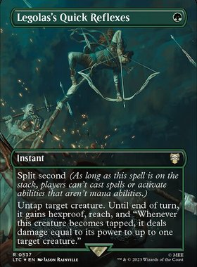万智牌 Legolas's Quick Reflexes 潮涌闪 魔戒节假日版 绿色 金