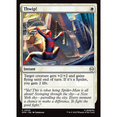 呆呆龙卡牌 万智牌 Thwip! 噗！ 平/闪 SPM 蜘蛛侠