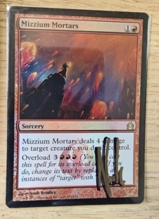 呆呆龙卡牌 万智牌 再访拉尼卡 米捷轰击 闪 英文 签字 实物图