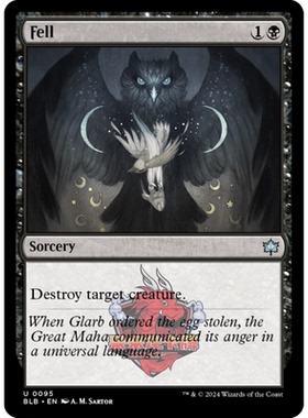 万智牌 挥落 Fell 095 平/闪 斑隆洛 BLB 黑色