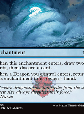 万智牌 鞑契 龙岚录 平/闪/扩画 Roiling Dragonstorm 翻搅龙袭暴