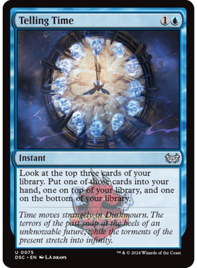 万智牌 显现未来 Telling Time 英文 暮悲邸:鬼屋惊魂指挥官 蓝色