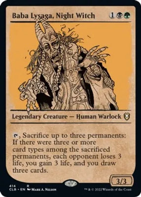 呆呆龙卡牌 万智牌 争战博德之门 英文 异画 暗夜女巫芭芭莱萨迦