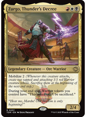 万智牌龙岚录 平/闪/扩画 Zurgo, Thunder's Decree 雷霆之裁珠高