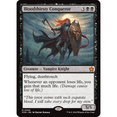 嗜血征服者 Bloodthirsty Conqueror 平/闪/扩画 基石构筑 FDN 金