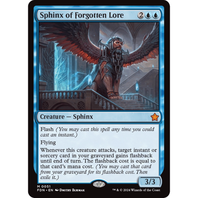 佚学史芬斯 Sphinx of Forgotten Lore 平/闪/扩画 基石构筑 FDN